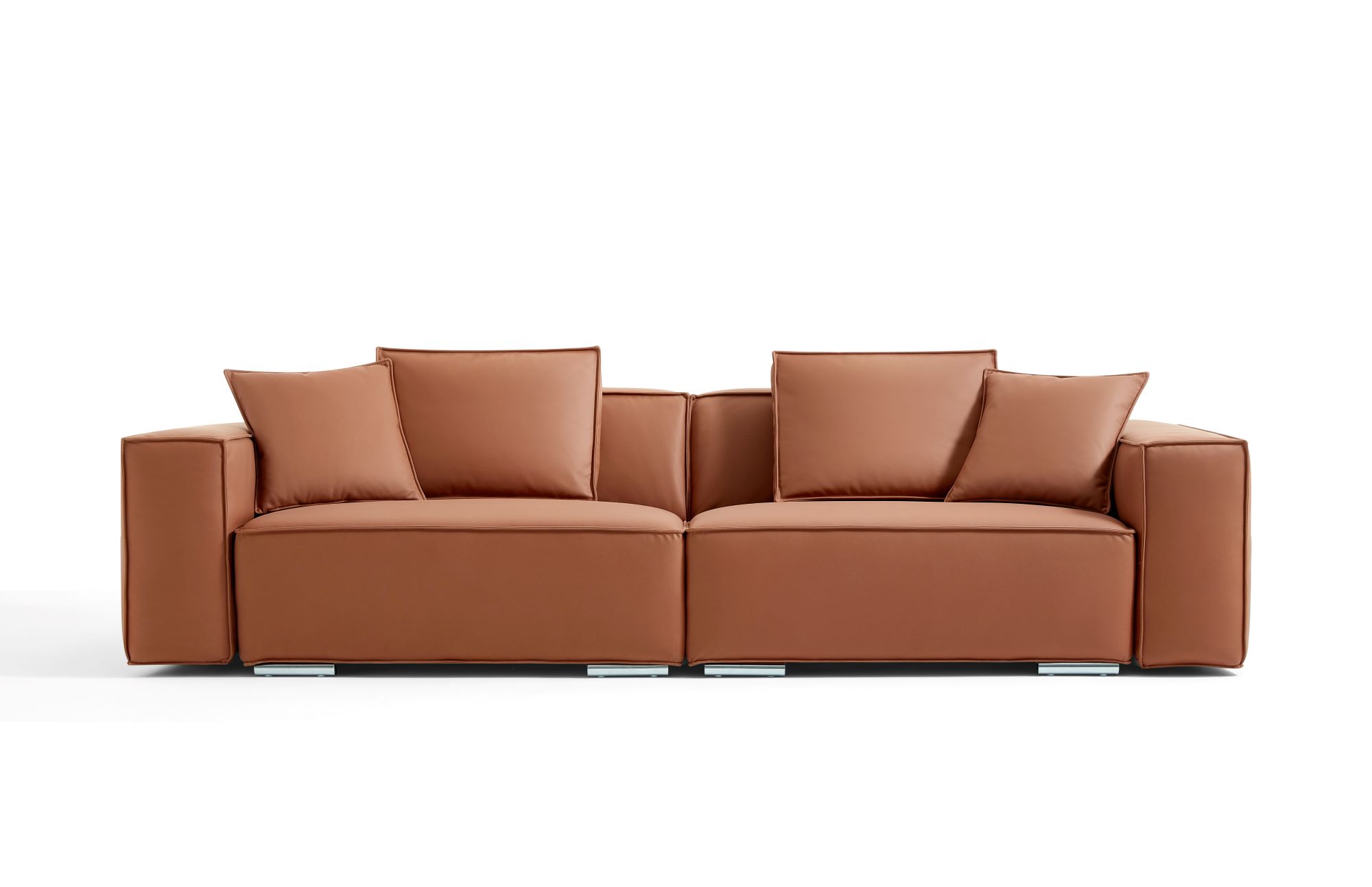 [New] LINSY Bailey-James 111'' Vegan Leather Loveseat