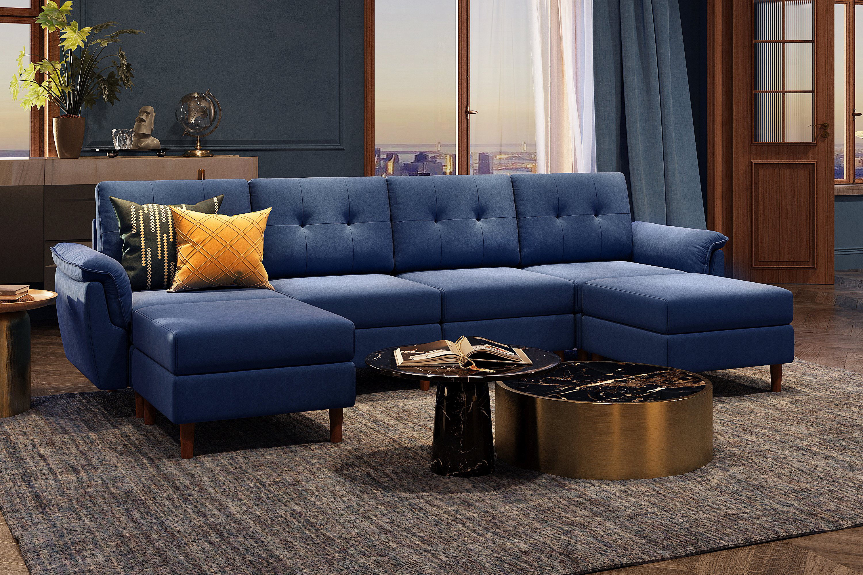 [NEW] LINSY Renee  6-Piece Sectional Modular Sofa