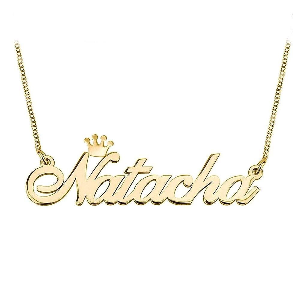 Personalized Crown Name Necklace for Women