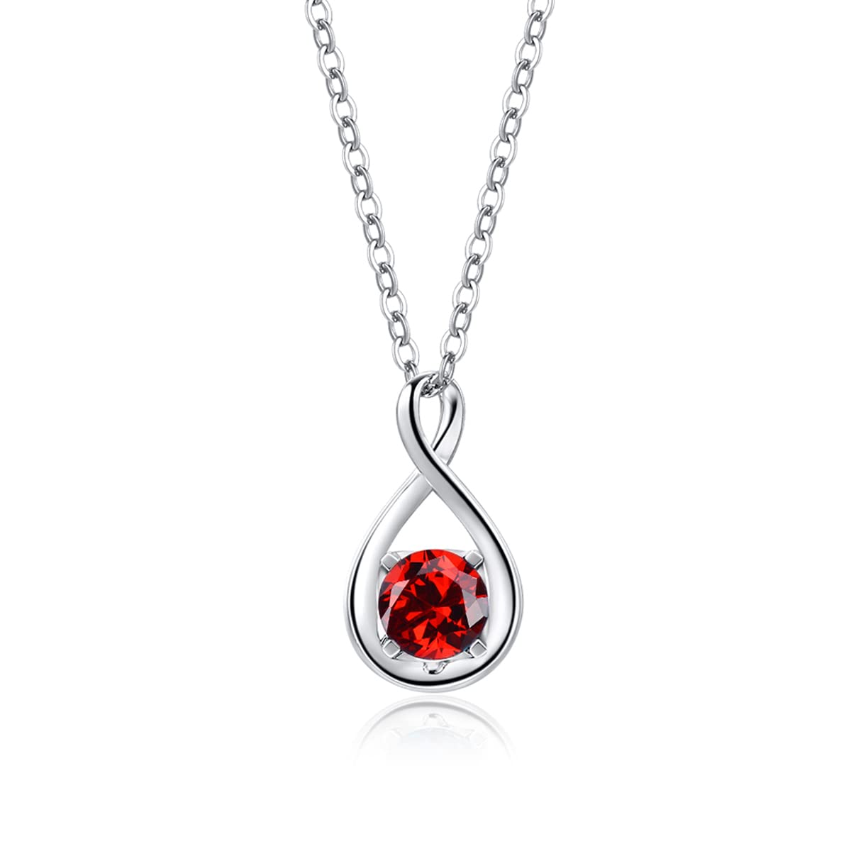 Infinity Pendant Necklace for Women with Birthstone-YITUB