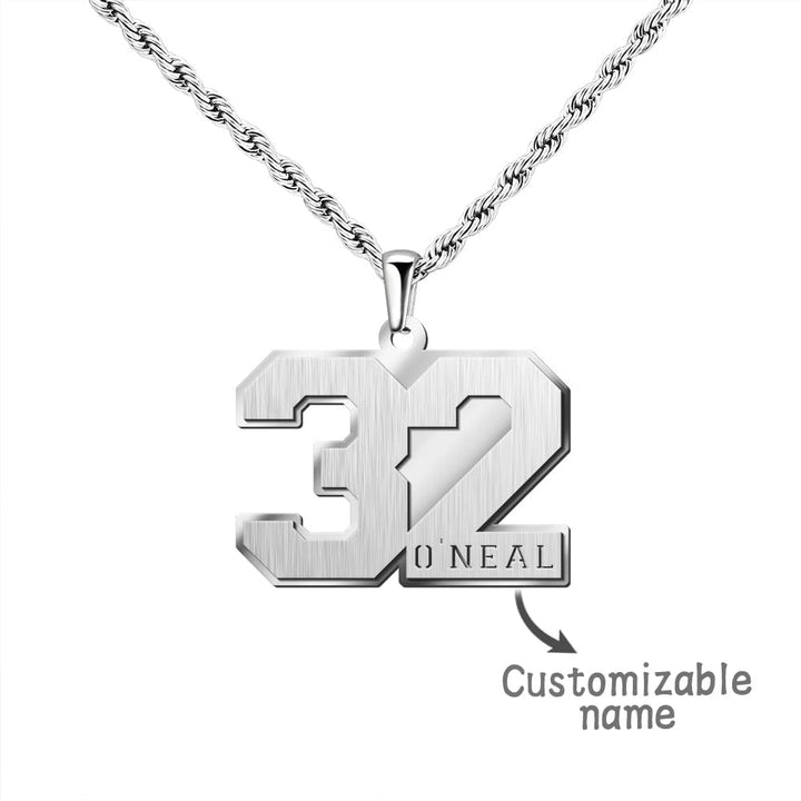 Personalized Lucky Sports Number Necklace for Him-YITUB