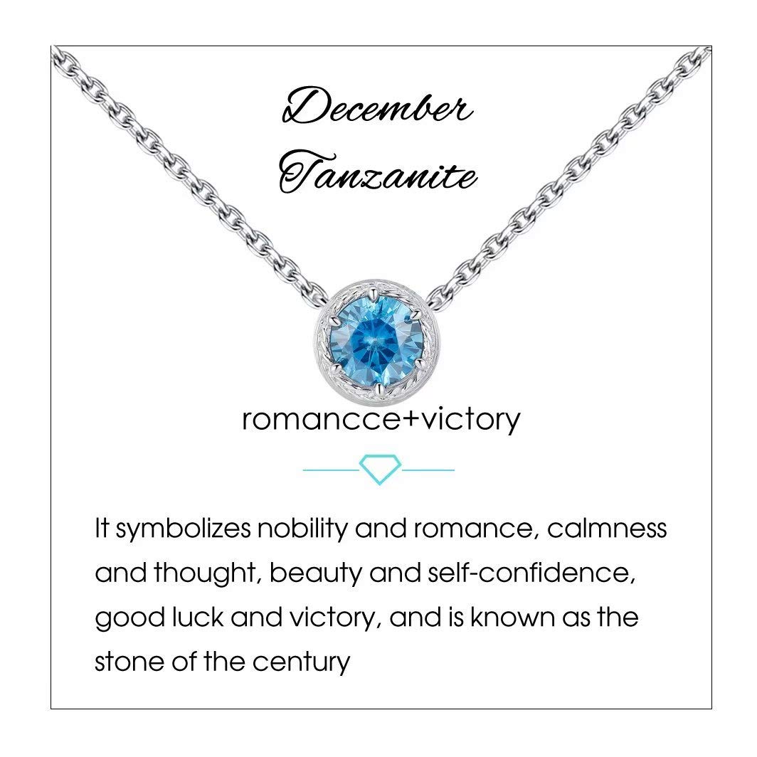 Round Birthstone Necklace Full of Love Promise