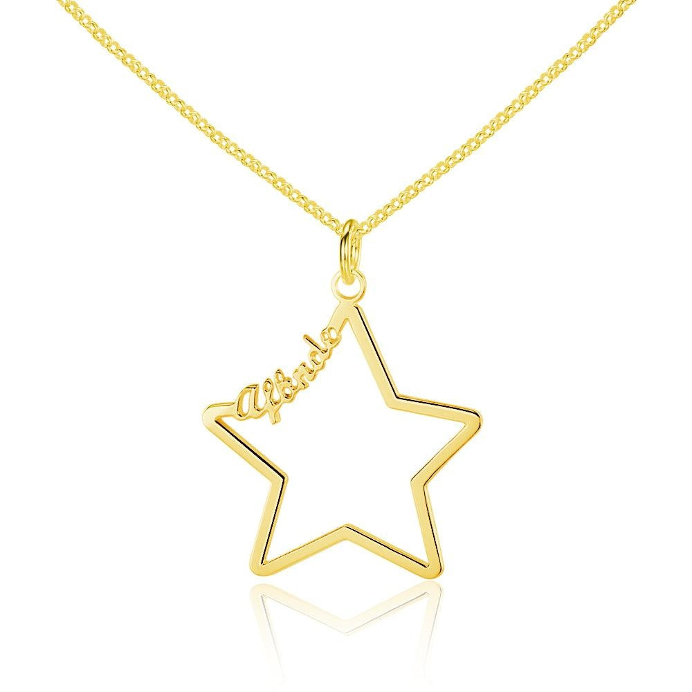 Customized Name Necklace Star Pendant