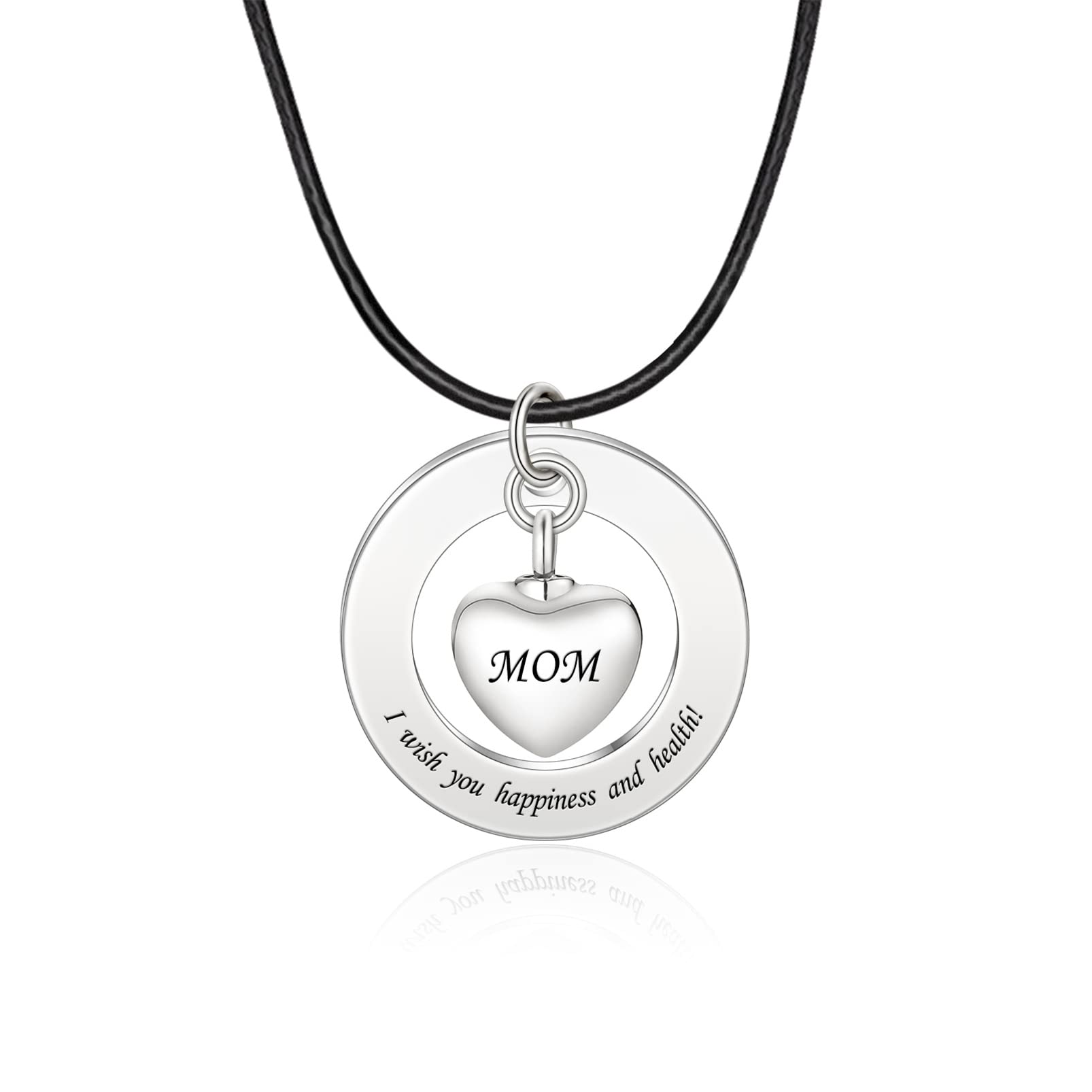 Personalized Leather Necklace for Mom with Names