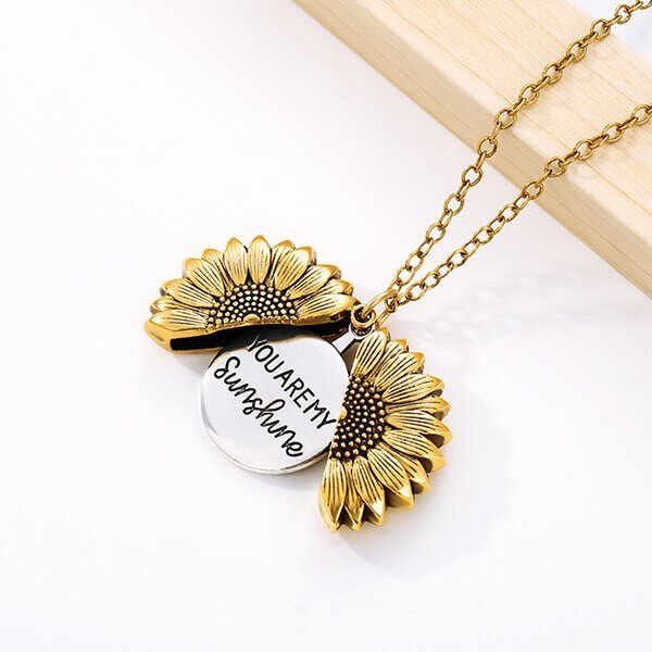 "You Are My Sunshine” Sunflower Necklace