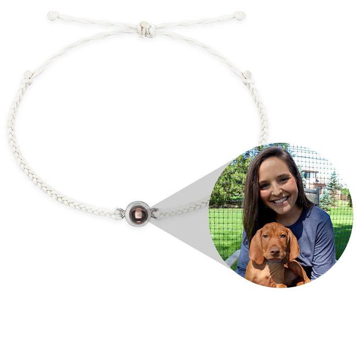 Personalized Circle Photo Projection Bracelet Gift for Couples-YITUB