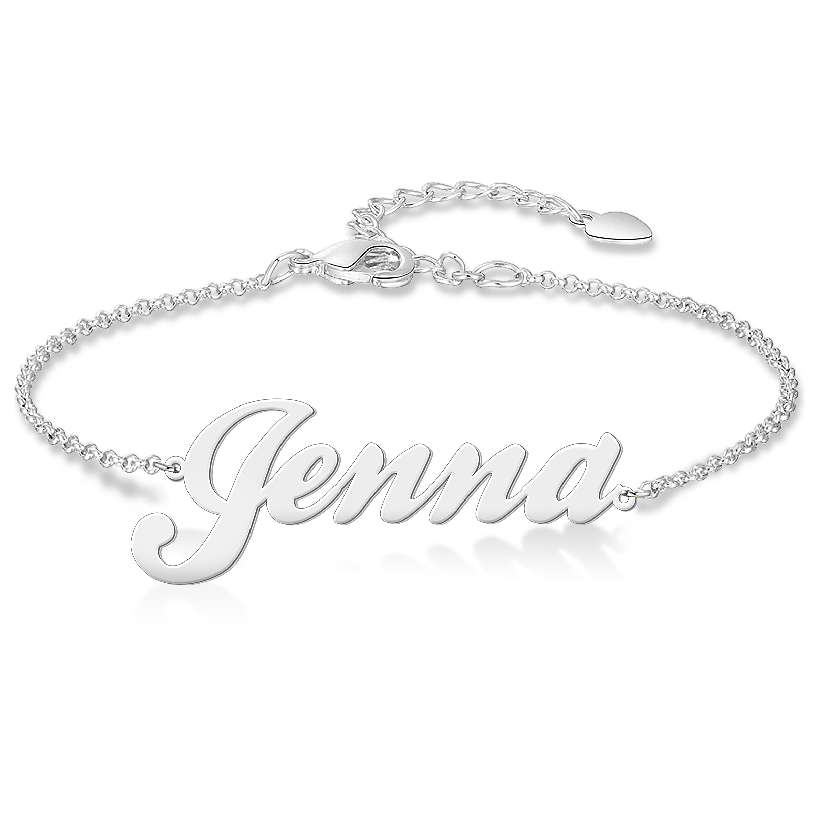 Carved Simple Name Bracelet for Women