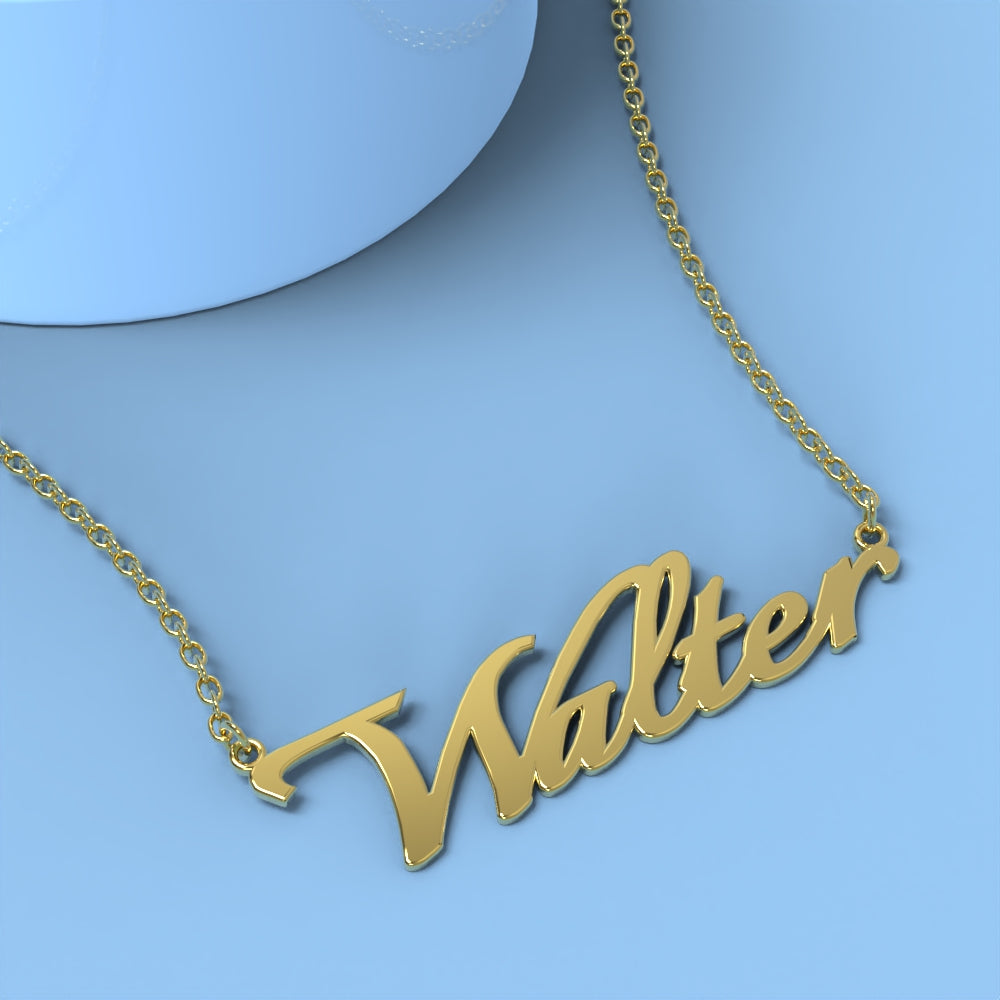"Face Life with A Smile" Personalized Name Necklace