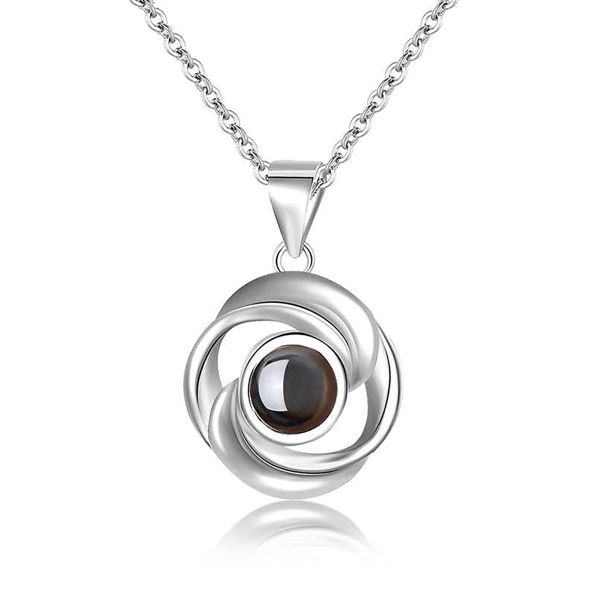 Personalized Exquisite Rotate Circle Photo Necklace-YITUB