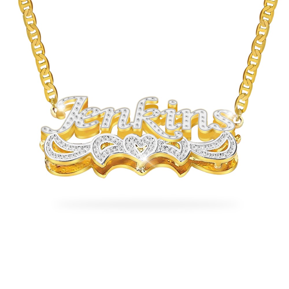 Custom Plated Name Necklace Personalized Pendant Necklace