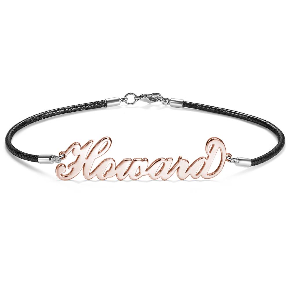 Personalized Men's Name Bracelet Any Name Bracelet Rose Gold Plated For Her