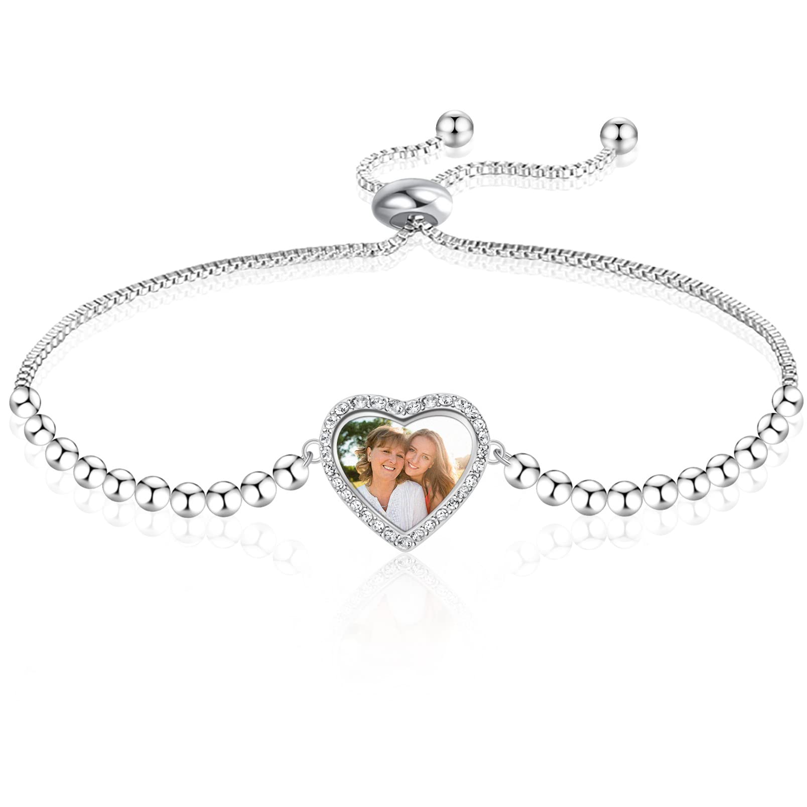 Personalized Bracelet for Women with the Heart Photo-YITUB