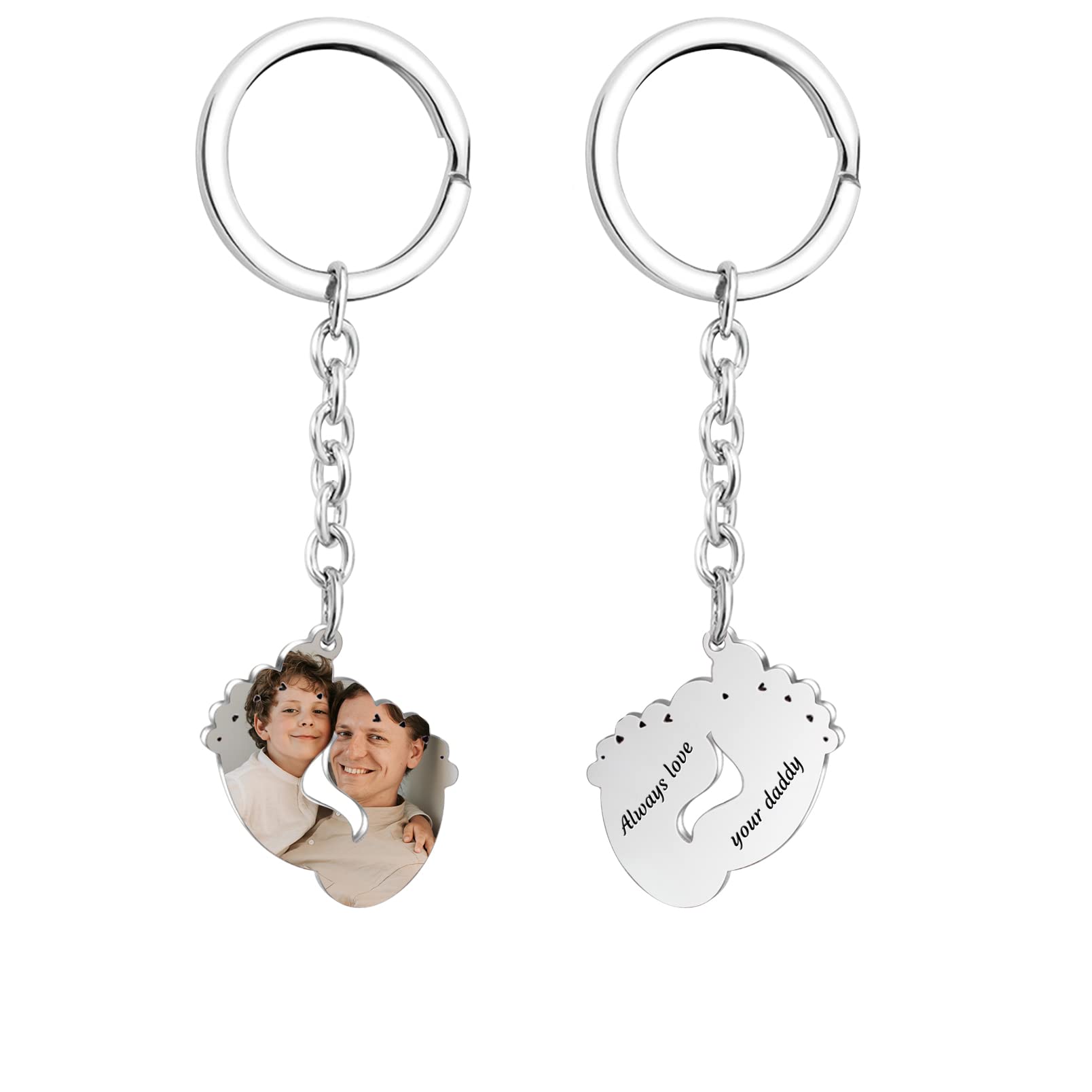 Custom Photo Keychain Free Engraving Text 