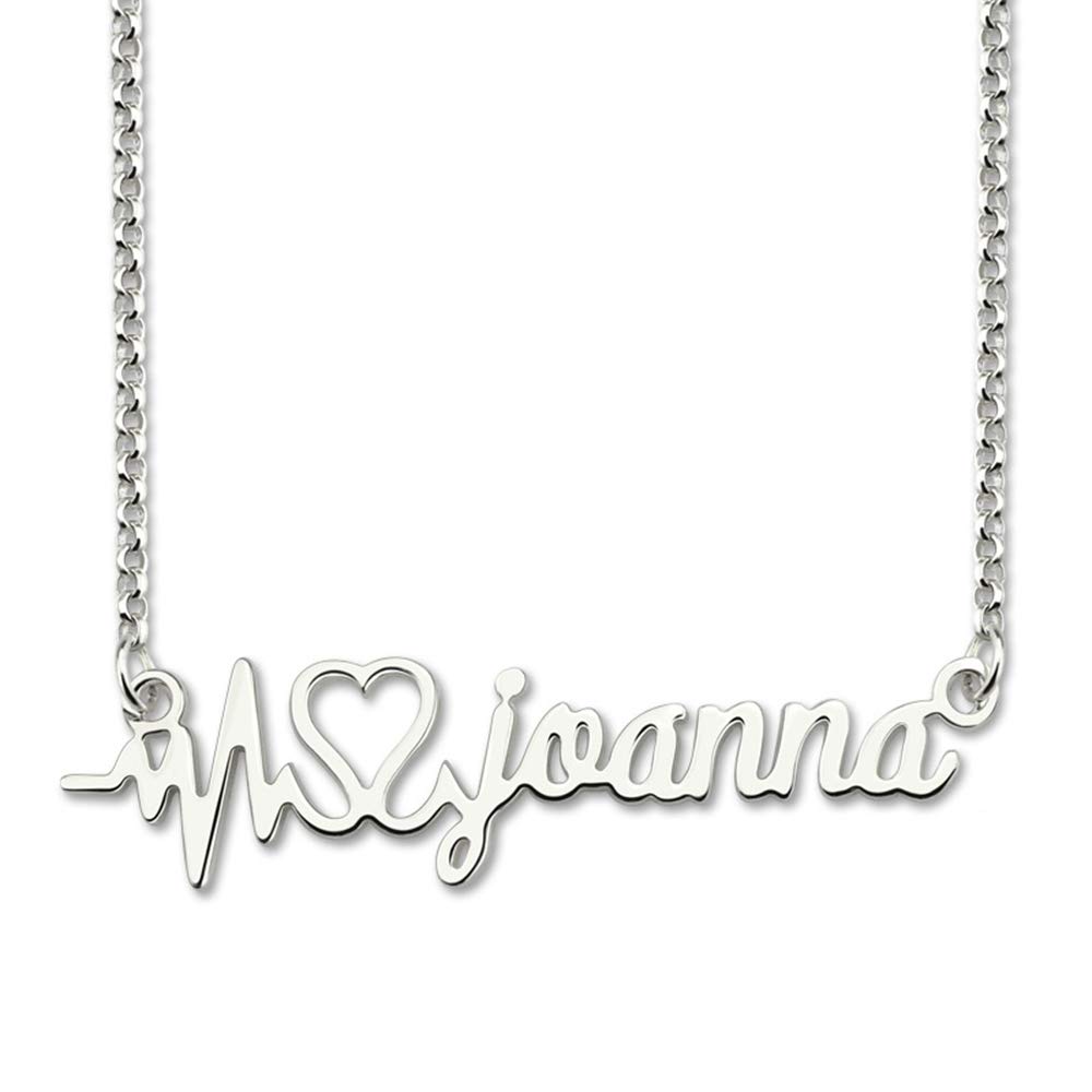 925 Sterling Silver Signature Custom Heartbeat Necklace