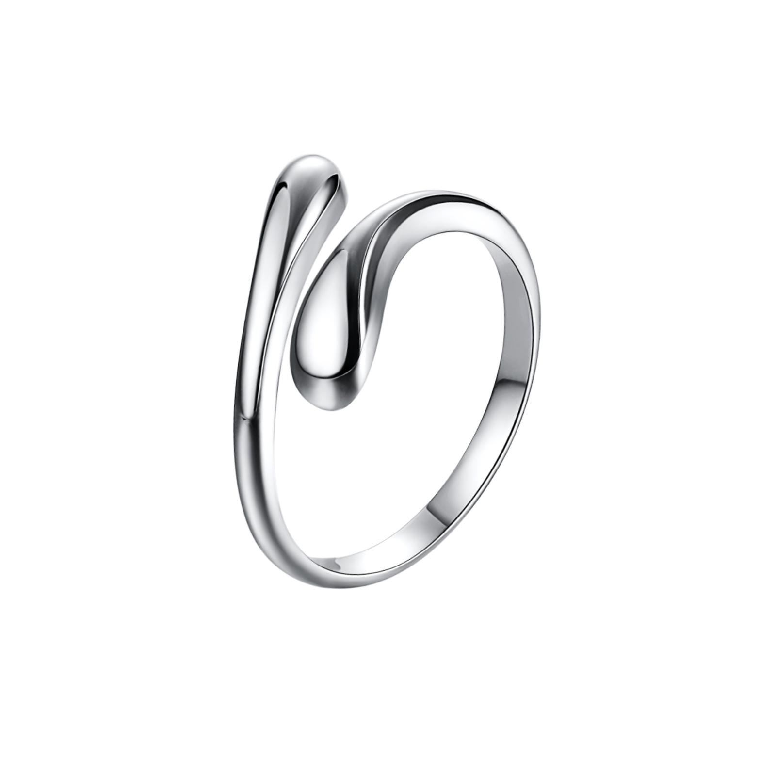 ChicSilver 925 Sterling Silver Ring Minimalist Teardrop Ring For Women