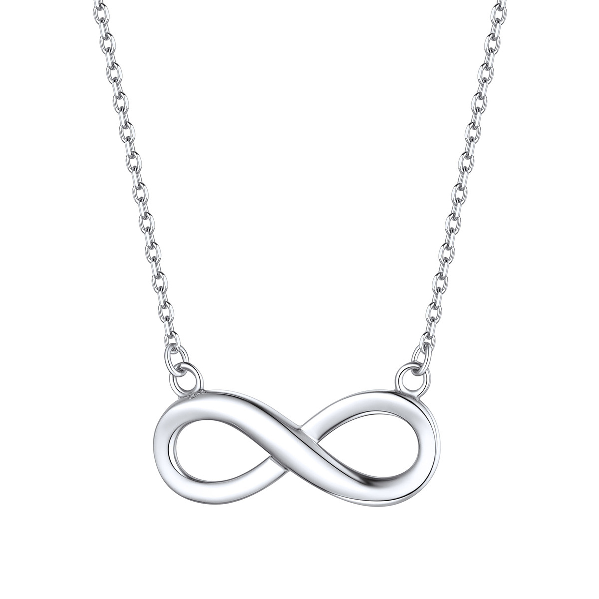ChicSilver Sterling Silver Infinity Necklace Custom Engraved Necklace For Women 