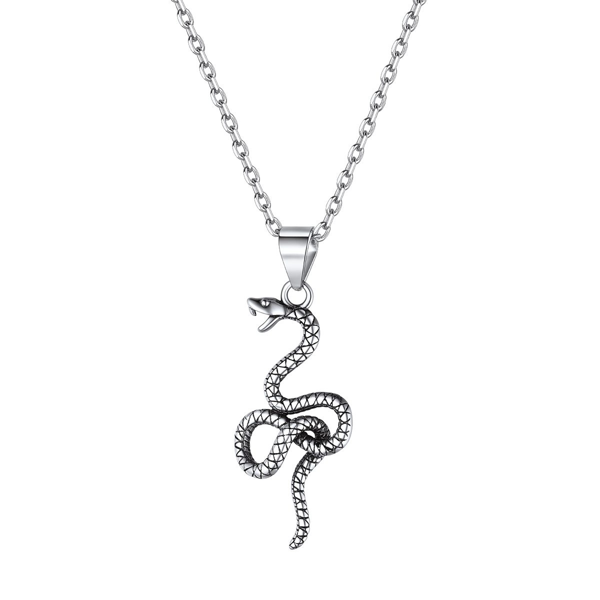 Sterling Silver Snake Necklace For Women Girls