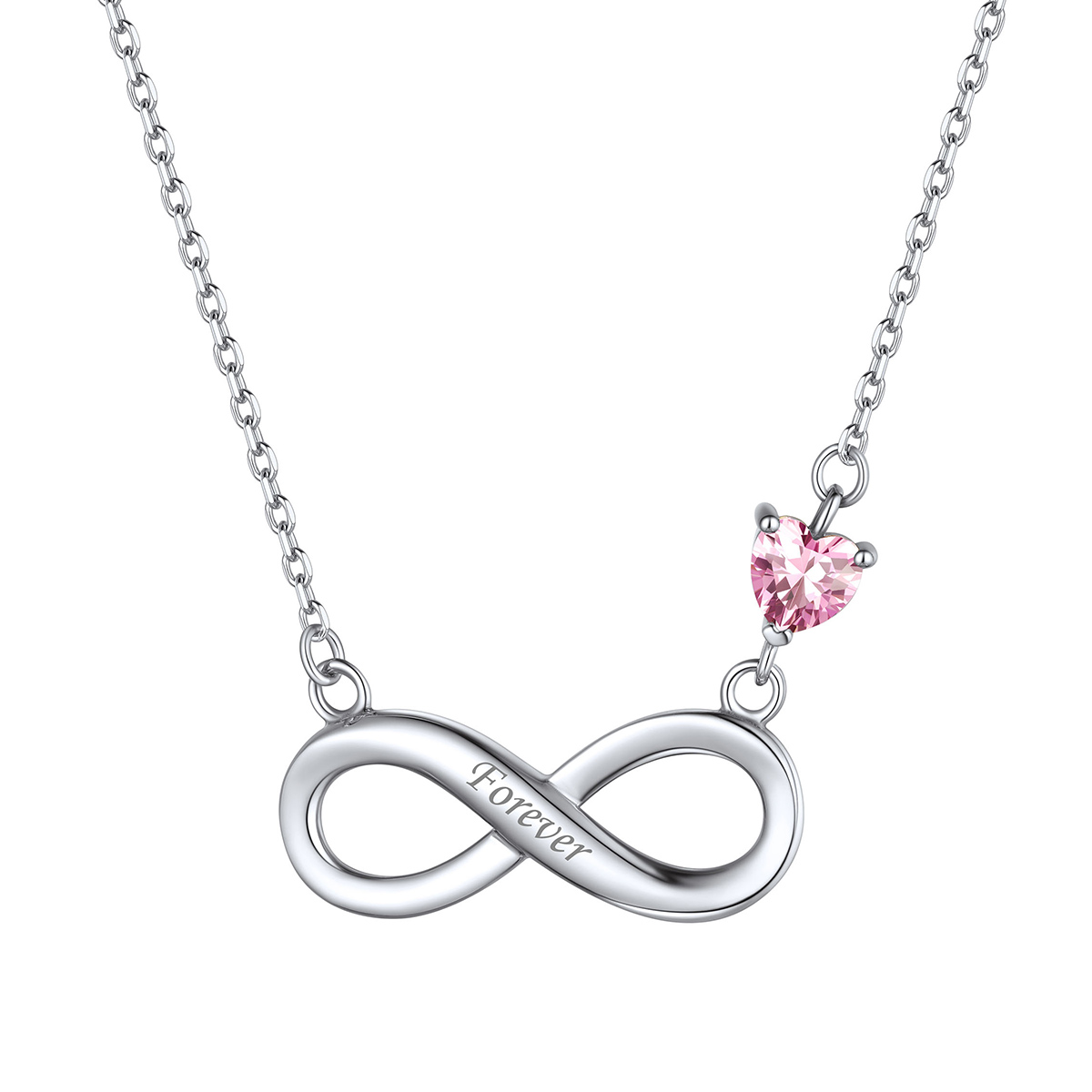 ChicSilver Sterling Silver Infinity Name Necklace With Birthstone For Women Girls
