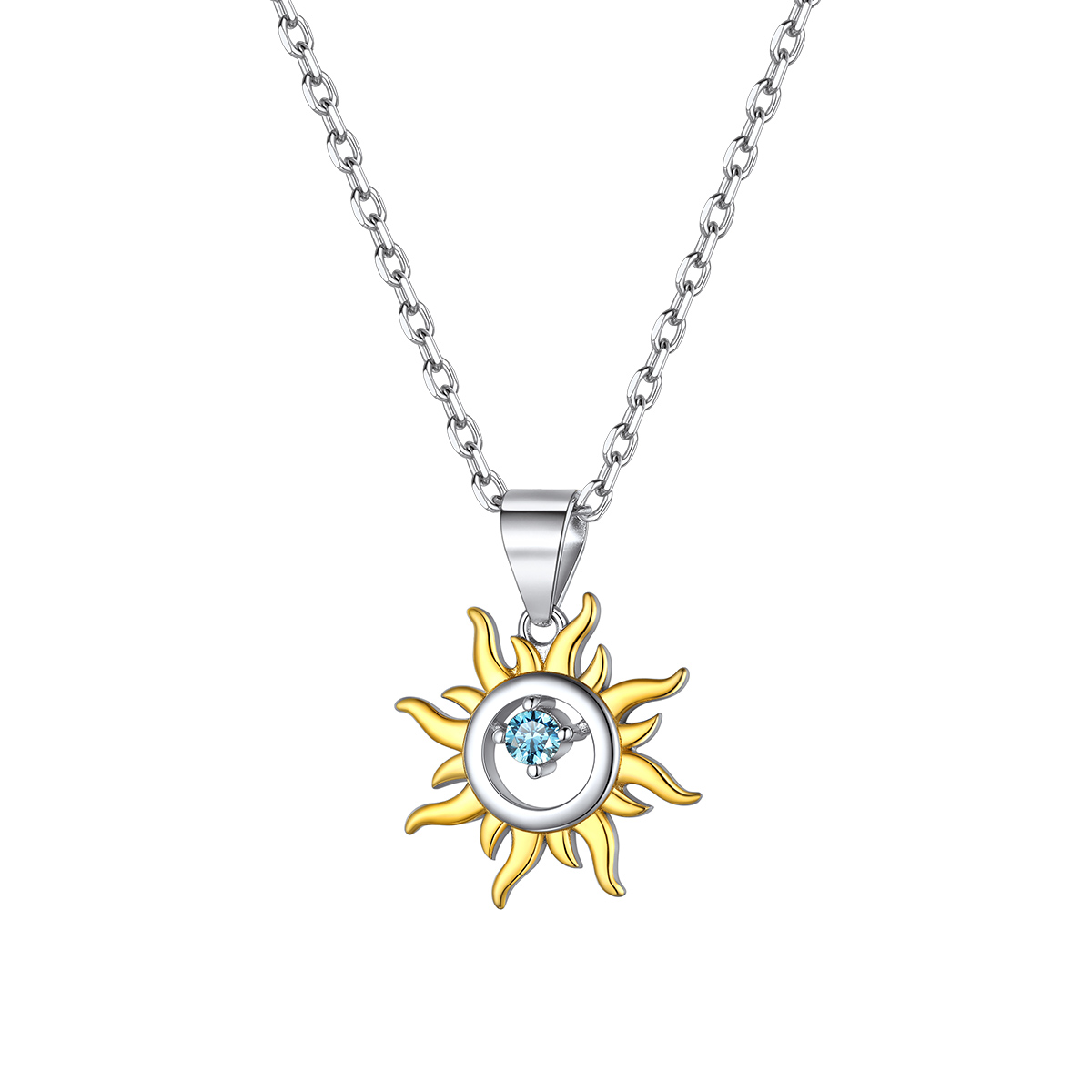 ChicSilver 925 Sterling Silver Sun Necklace For Women