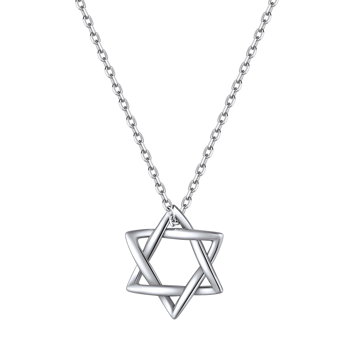 Sterling Silver Star of David Pendant Necklace for Women