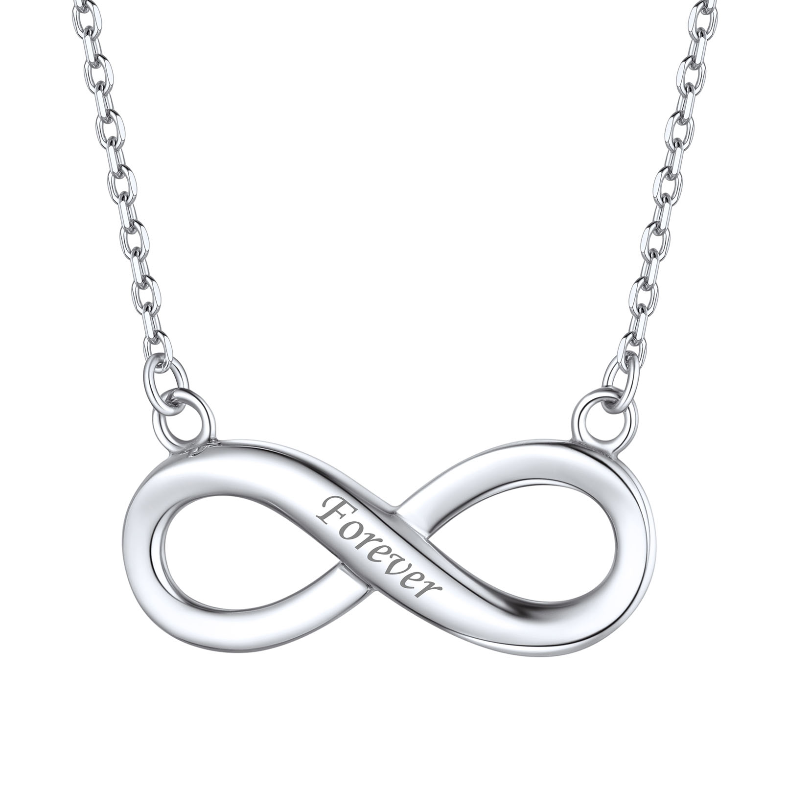 Sterling Silver Infinity Necklace 