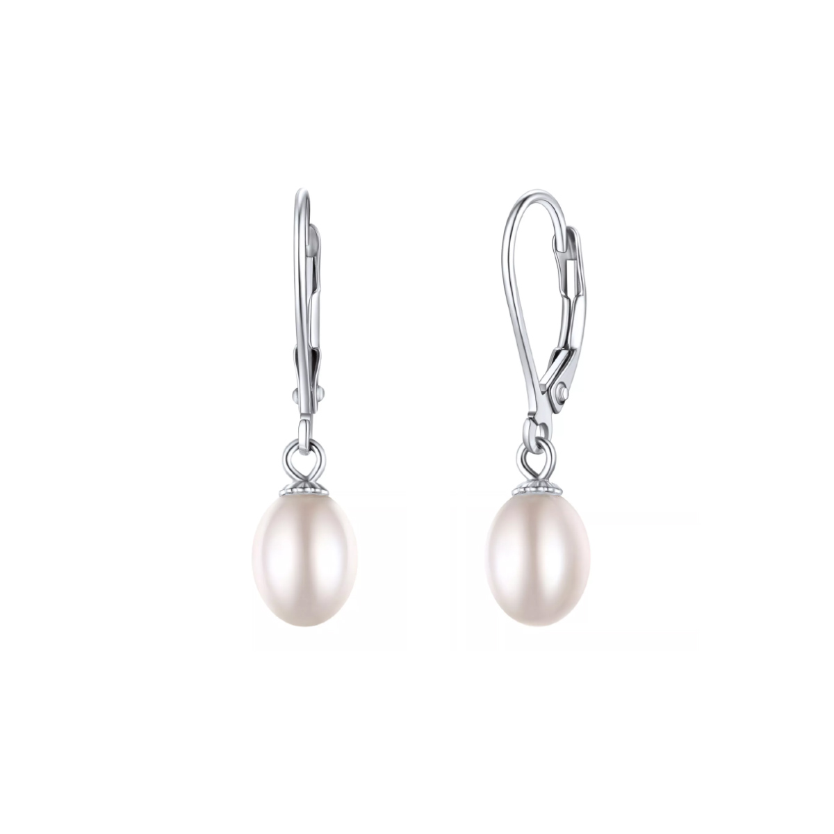 ChicSilver Sterling Silver Freshwater Pearl Dangle Earrings For Women Girl