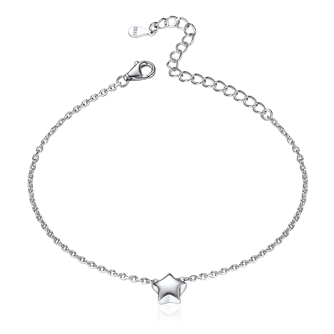 Silver Tiny Star Chain Bracelet For Women
