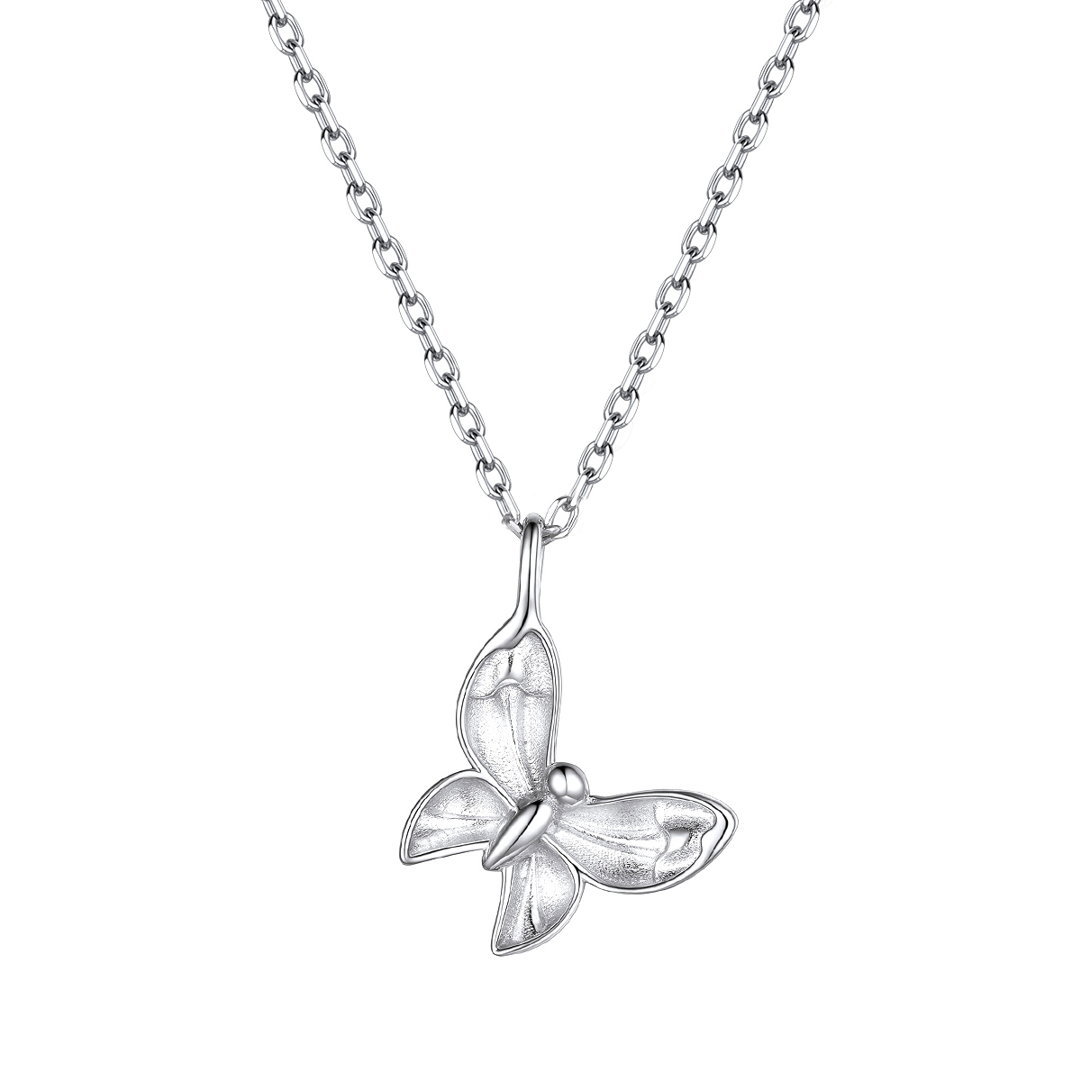 925 Sterling Silver Butterfly Necklace For Women