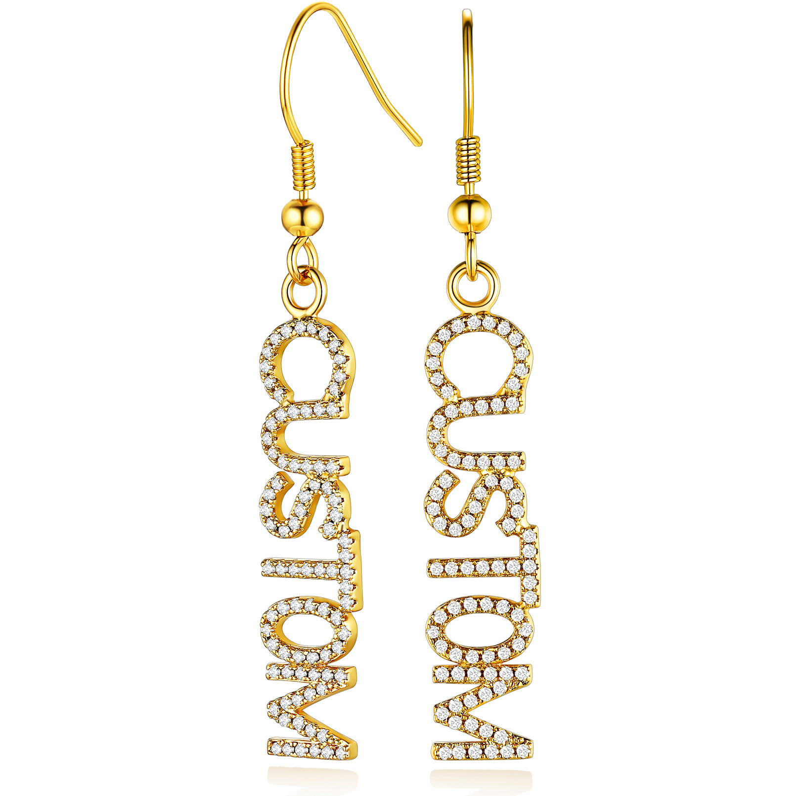 Name Earrings For Women Custom Name Plate Dangle Earrings