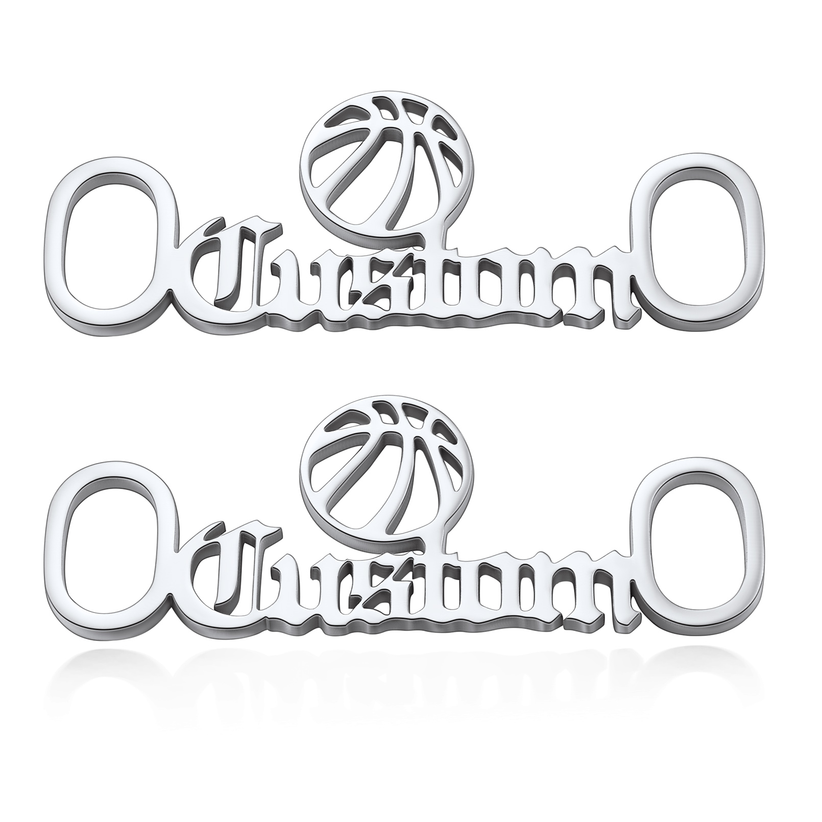 Personalized Basketball Custom Name Shoe Buckle Shoelace Charms