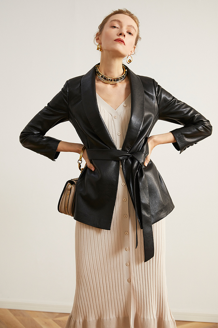 Eco-friendly leather Slim-fit leather jackets leather suits leather jackets coats