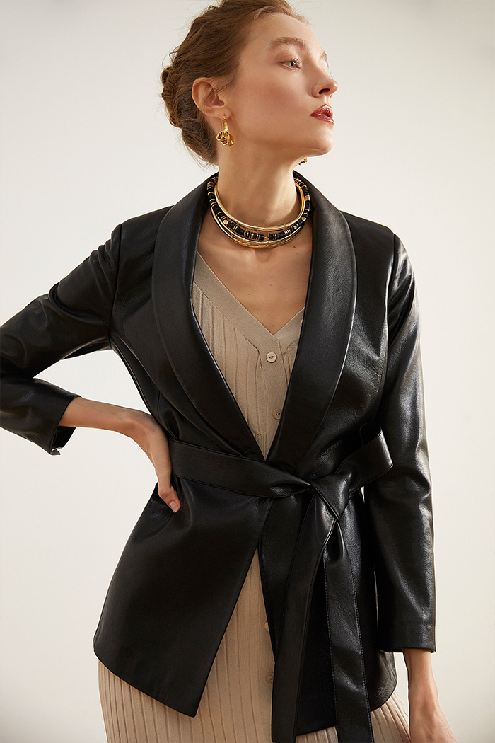 Eco-friendly leather Slim-fit leather jackets leather suits leather jackets coats