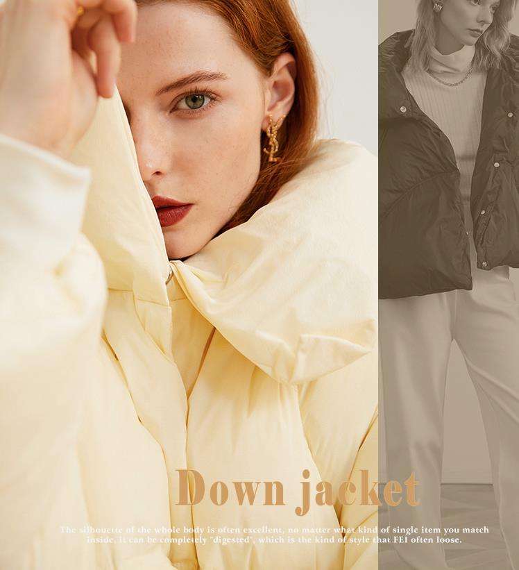 OZ 90% White Duck Down Jacket Women Winter Loose Bread Jacket Short Coat