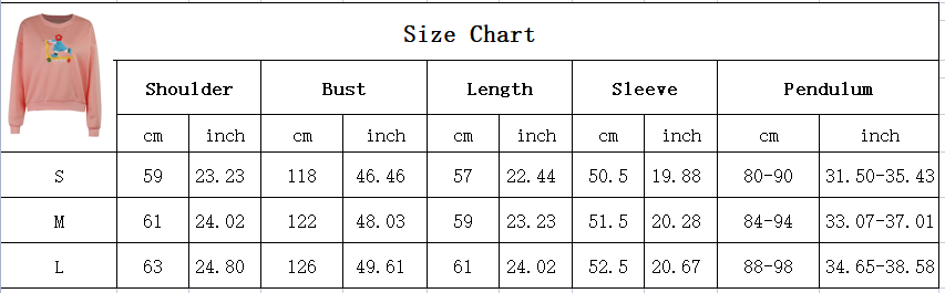 Women's Cartoon Embroidery Loose Pullover Sweater Round Neck Drop Sleeves Casual