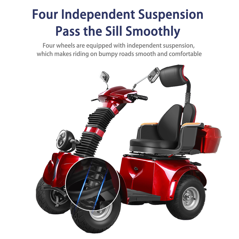 4 Wheels Travel Mobility Scooter 1000W 60V 20AH Battery Motor for Adult Senior