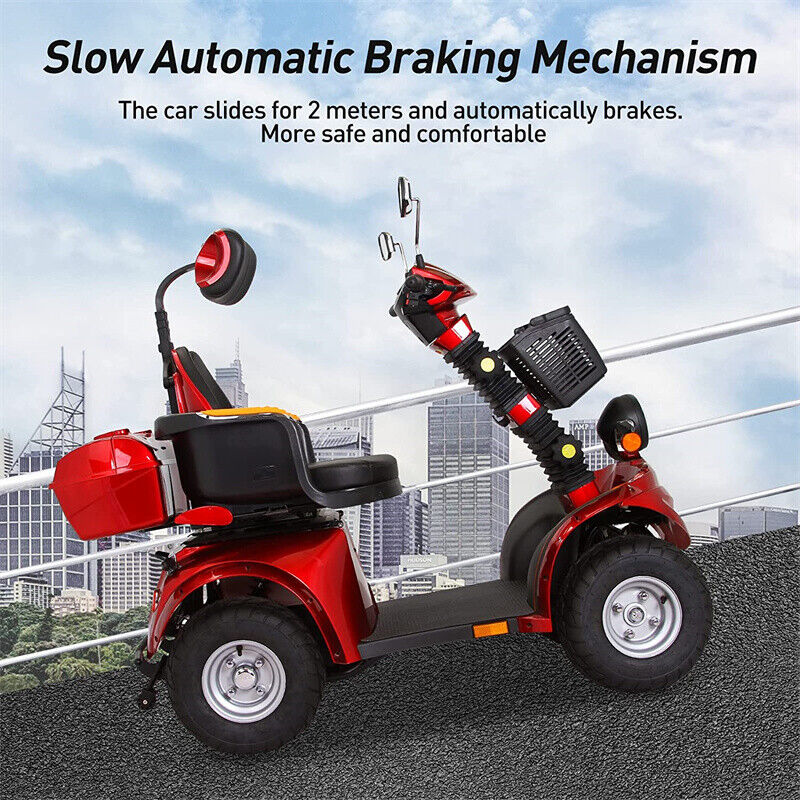 4 Wheels Travel Mobility Scooter 1000W 60V 20AH Battery Motor for Adult Senior