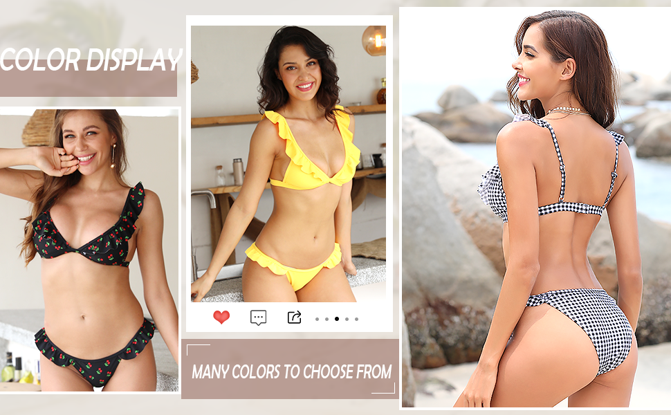 ruffle flounce bikini set