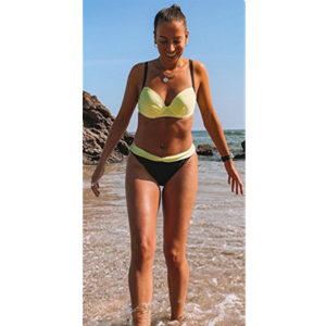 Actloe Women Color Block Bikini Swimsuit Two Pieces Swimwear