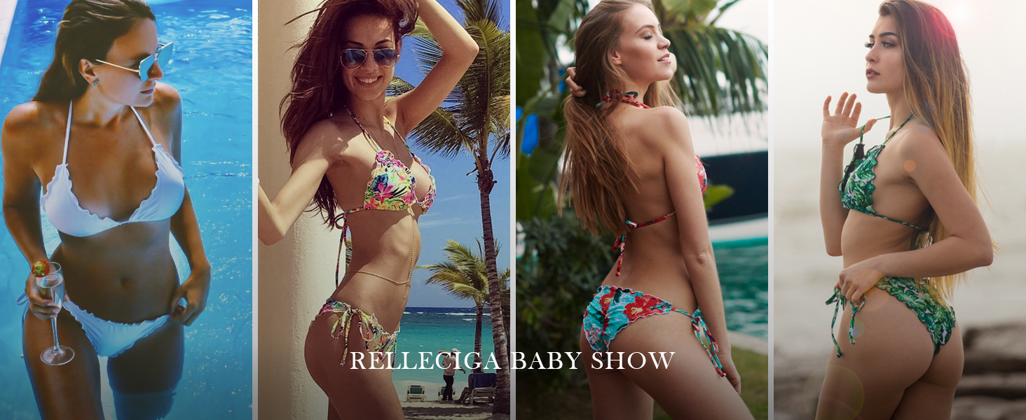 Wavy Triangle Bikini Set Brazilian Swimwear-055