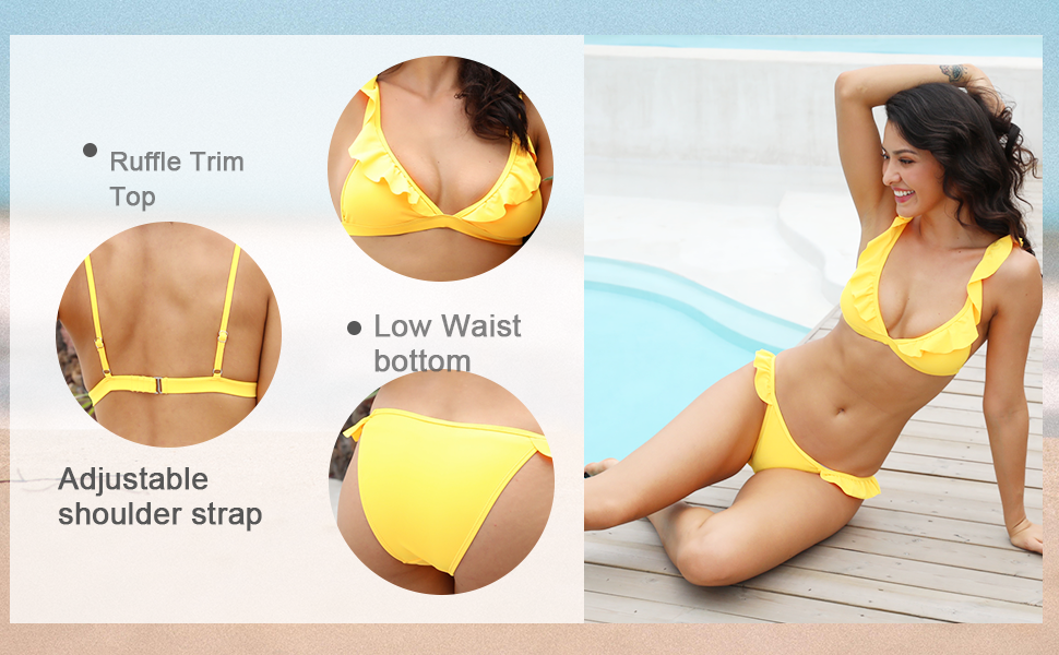 Low neckline bathing suit