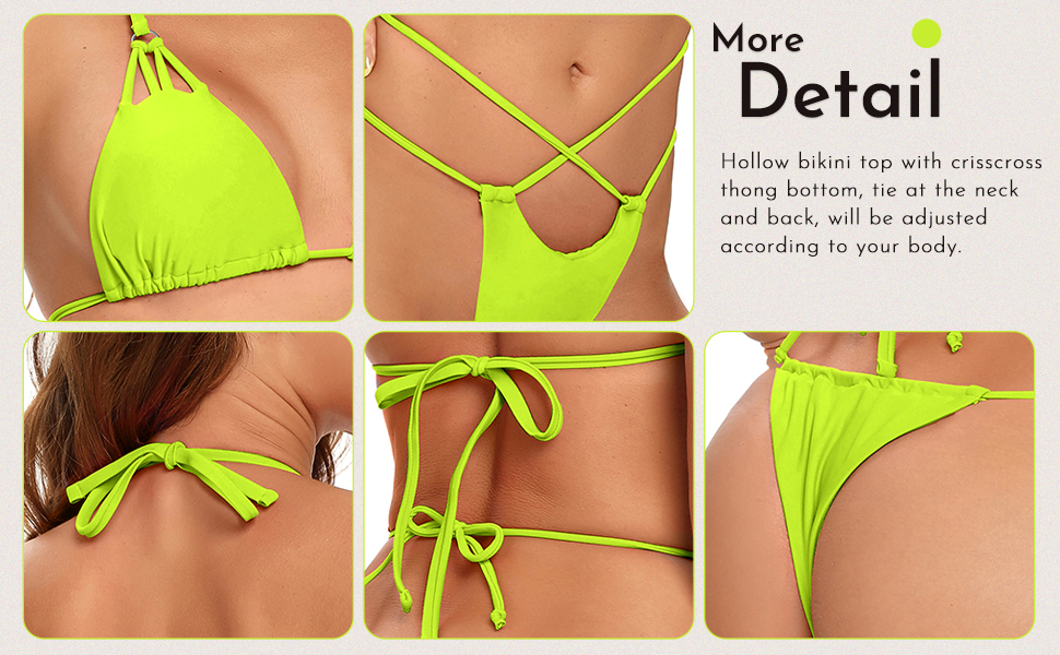 swimsuit for women sliding crisscross thong sexy swimwear two piece swimsuit