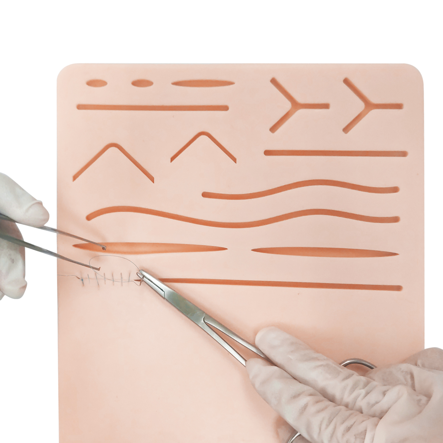 Ultra-Large Suture Kit for Medical Students with Pre-Cut Wounds & Customizable Pad