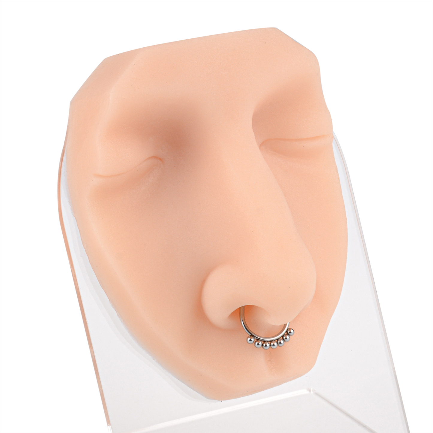 Ultrassist Silicone Nose Model with Stand for Piercing Display