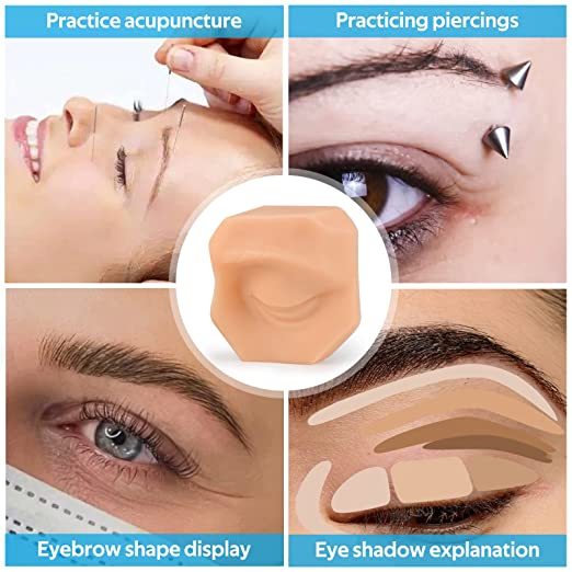 Silicone Eye Model for Practicing Suture, Piercing, Acupuncture, Eye Shadow Explanation