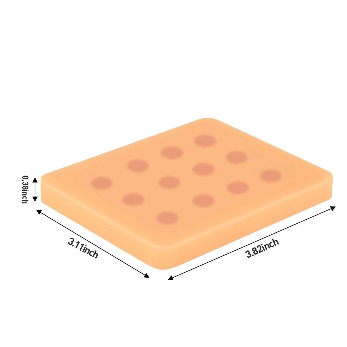 Ultrassist 12 Spots Nurse Intradermal Injection Training Pad Size