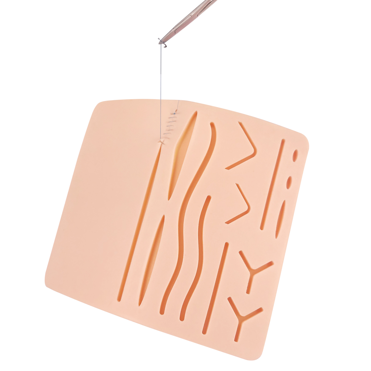 Ultra-Large Suture Kit for Medical Students with Pre-Cut Wounds & Customizable Pad