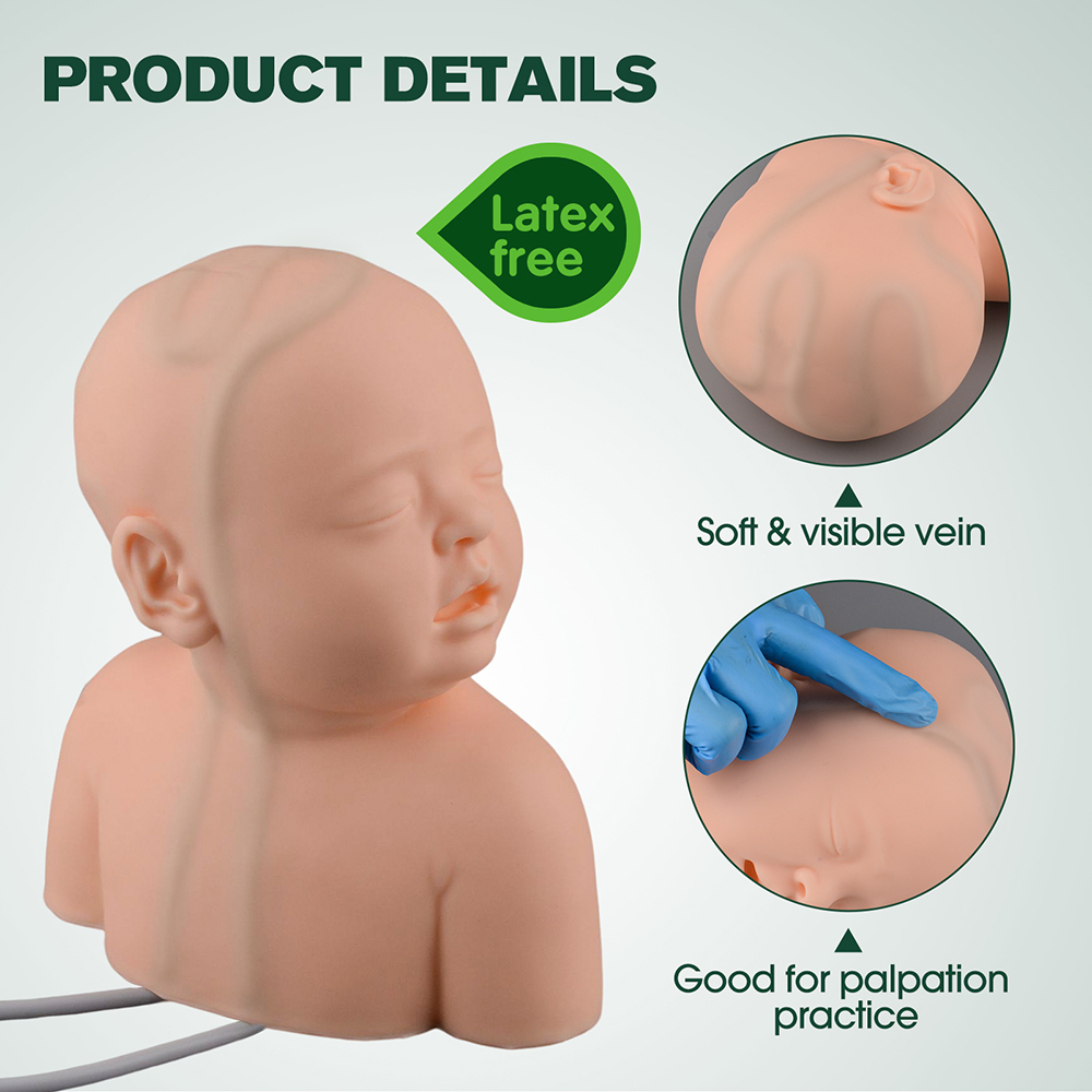 Ultrassist Soft Pediatric IV Simulation Head for Palpation Practice