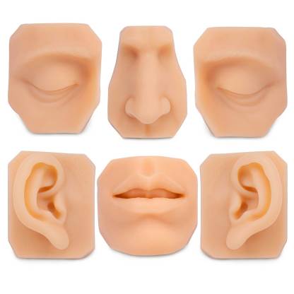 Ultrassist Soft Silicone Nose Model for Suture Practice, Jewelry Display