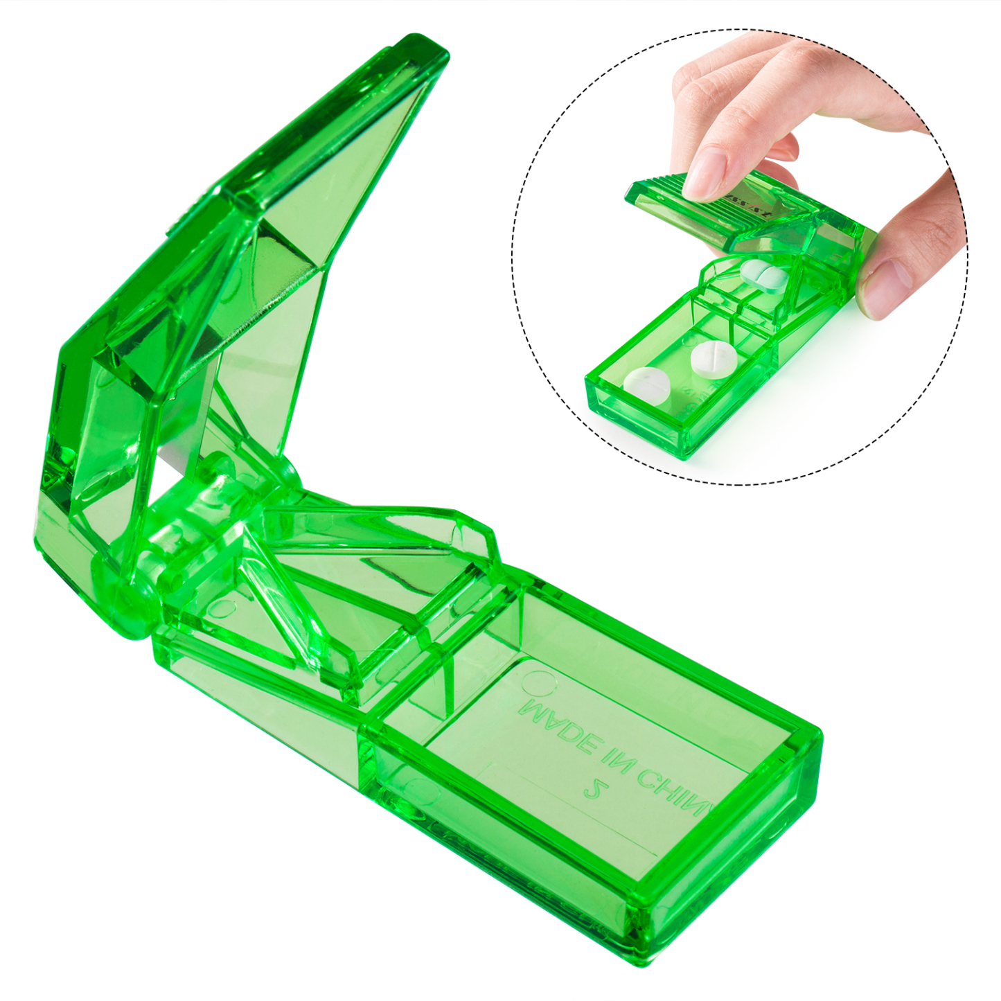 Ultrassist Green Pill Cutter for Splitting Pills/Tablets