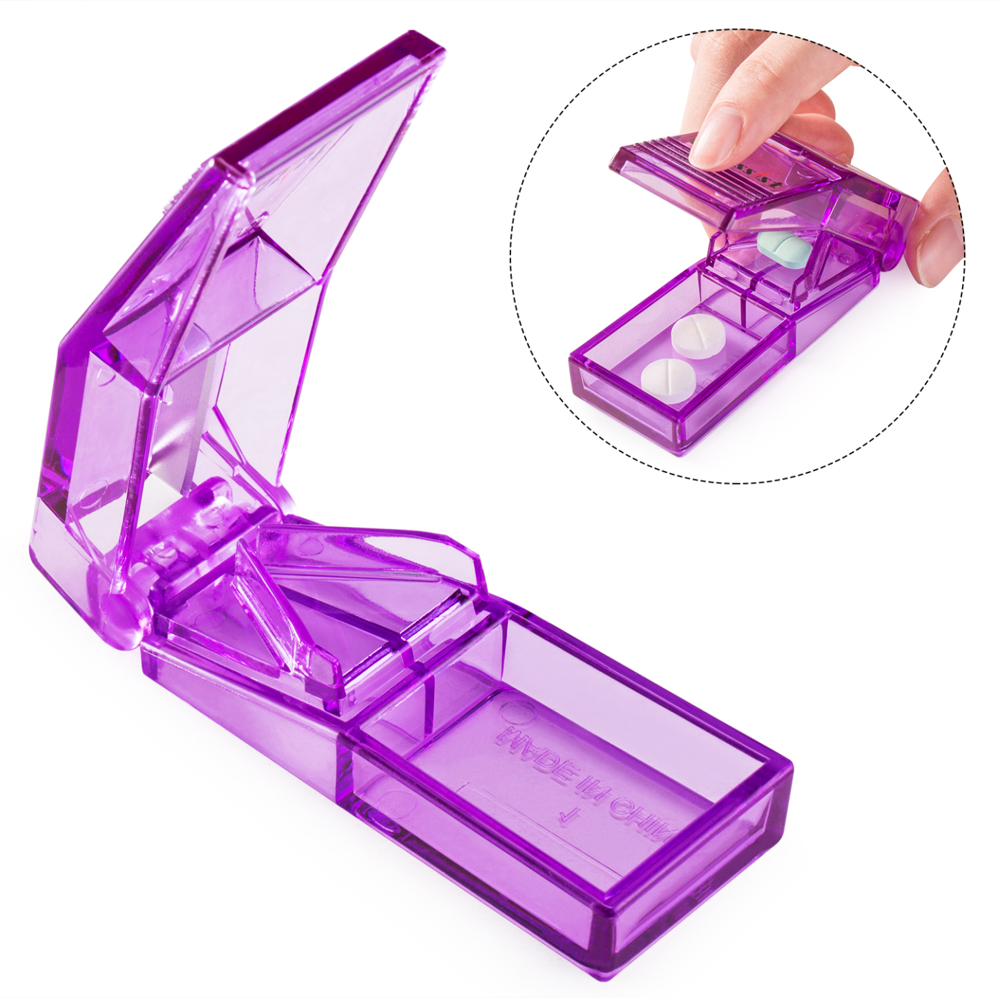 Ultrassist Purple Pill Cutter for Accurately Cutting Pills/Tablets